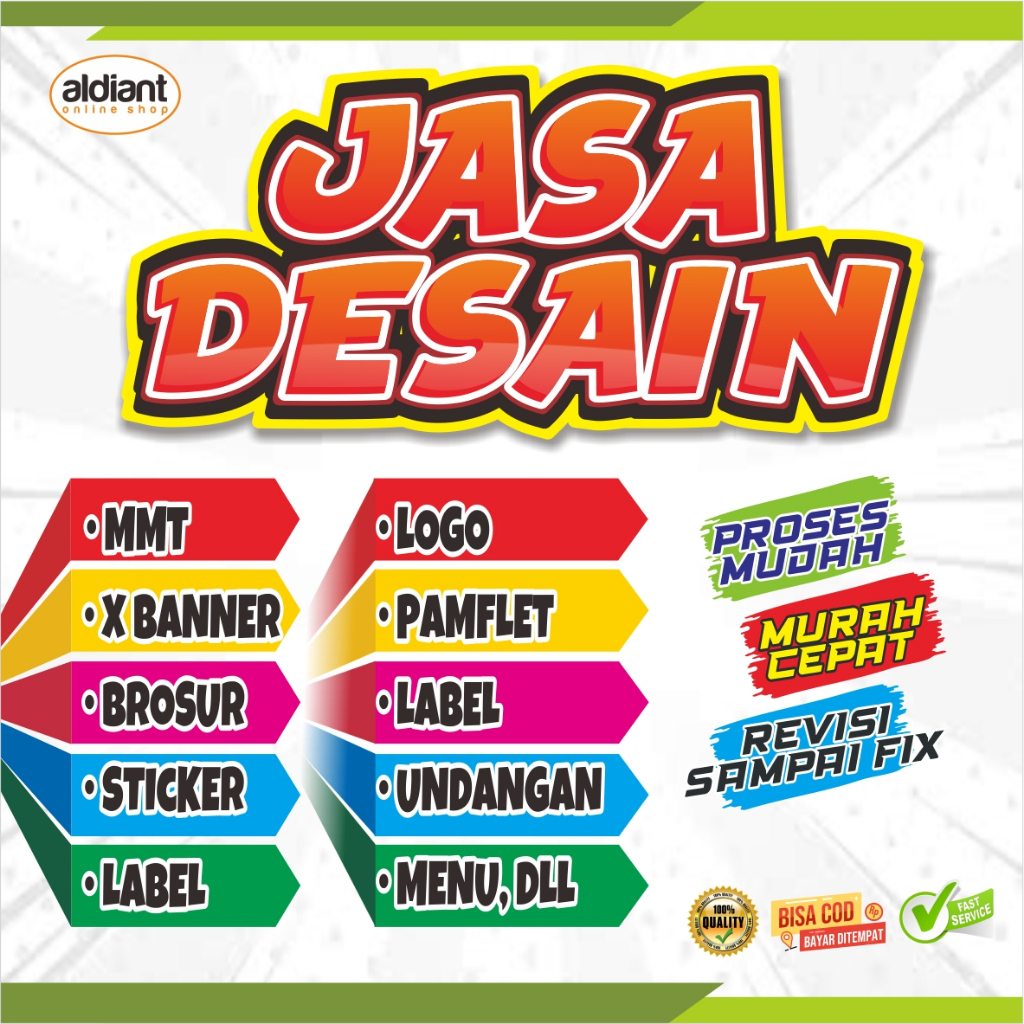 JASA DESAIN GRAFIS / MMT / BANNER / STIKER / LABEL / DLL