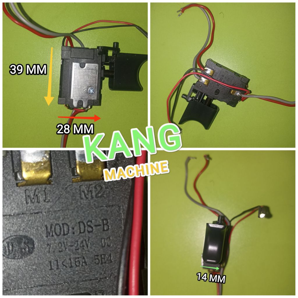 sakelar switch trigger saklar bor cordless 12V 14.4V 16.8V 18V 20V 21V cordless drill / bor baterai 