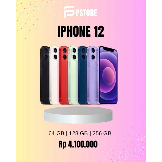 IPHONE 12 64GB/128 GB | FULL SET SECOND INTER MULUS 100% KONDISI PERFECT