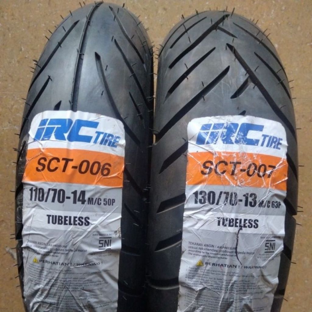 irc 110/70-14 dan 130/70-13