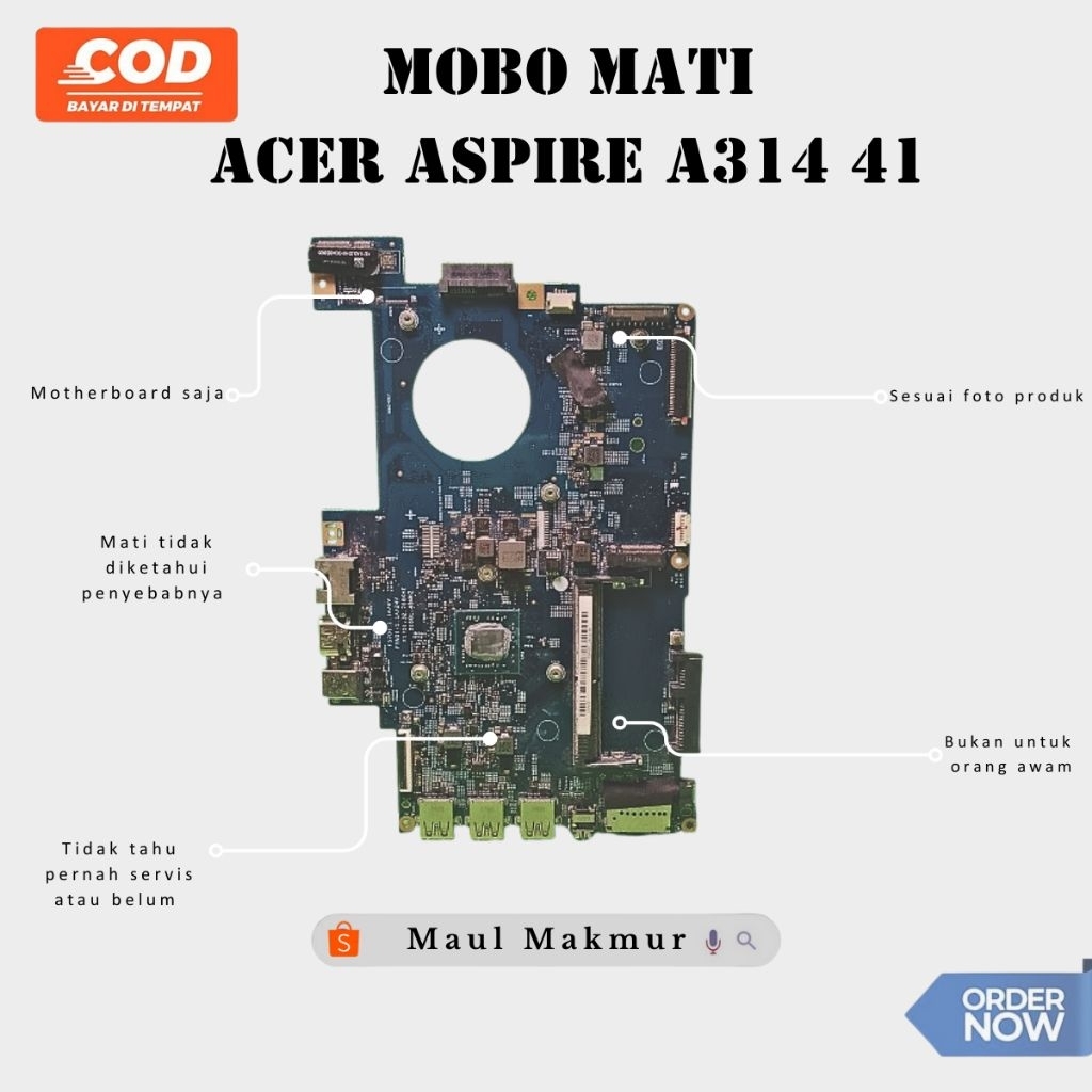 MATI Motherboard Laptop Mobo Laptop Acer A314 41 A314-41