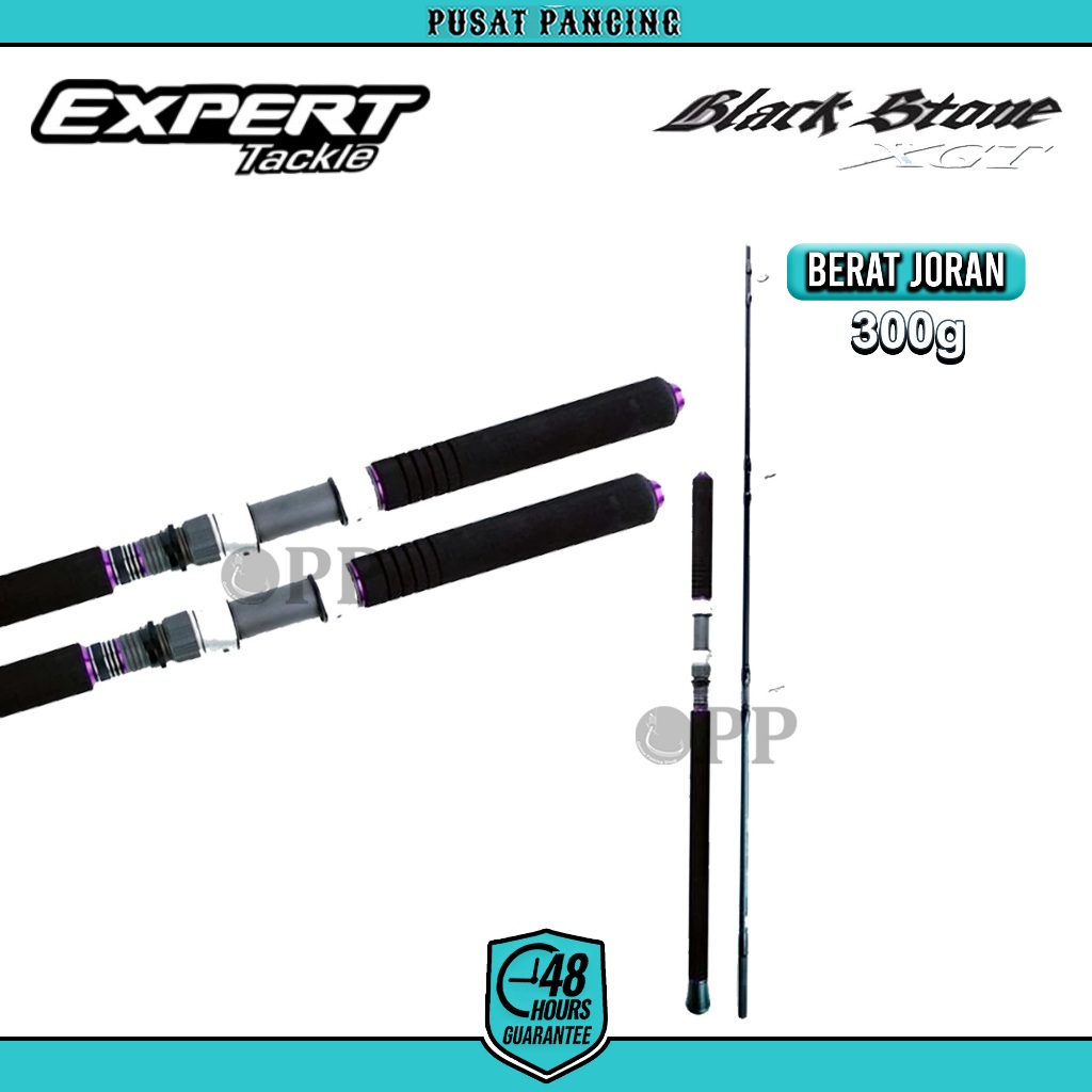 PUSATPANCING5 - Joran Pancing Spinning Expert Graphite Black Stone Popping 216cm - 240cm Graphite Qu