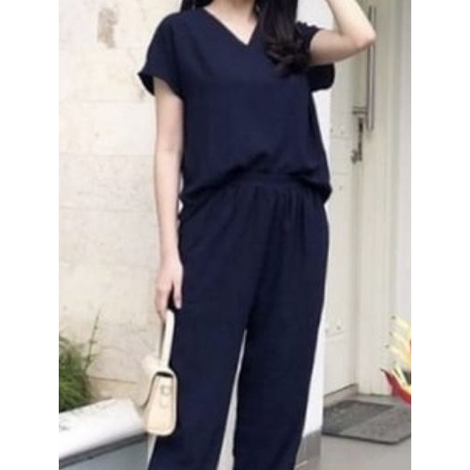 PROMO SETELAN ANDIN WANITA DEWASA JUMBO // SET BAJU ANDIN CELANA FULL KARET KEKINIAN