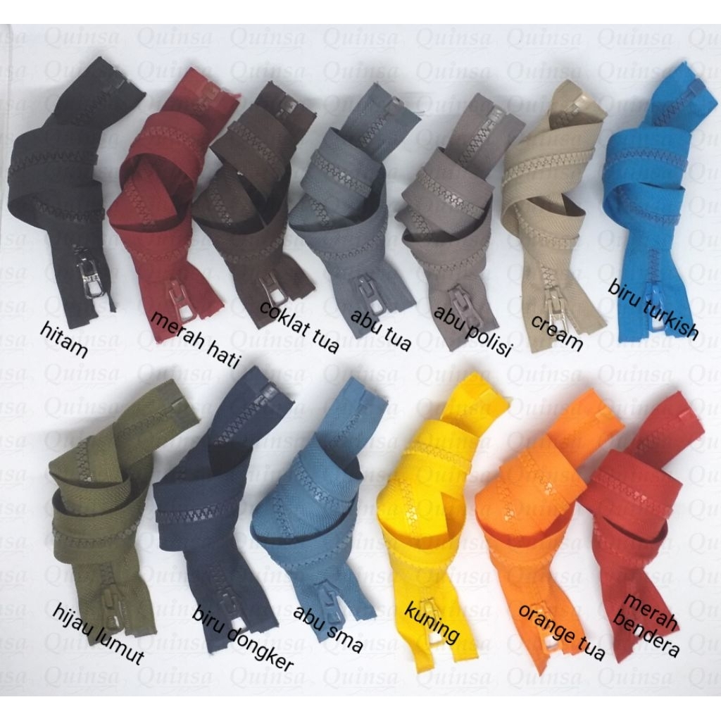 Per Lusin Resleting Ritsleting Jaket YEE ukuran 65cm 26inch