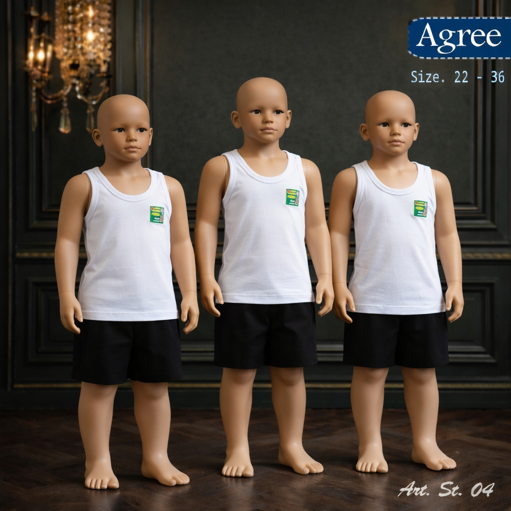 Singlet Agree Kids ST 04 Murah Dengan Tipe Paket ( 6 Pcs ) Kaos Dalam Agree | Kaos Kutang Murah | Si