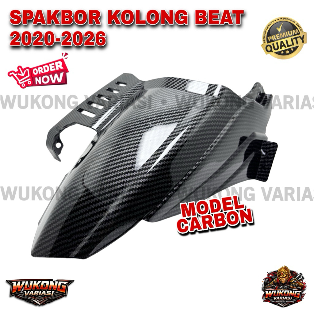 SPAKBOR KOLONG BEAT LED DELUXE GENIO SCOOPY 2020-2026 CARBON SLEBOR BEAT SPAKBOR BEAT FI NEW DELUXE 