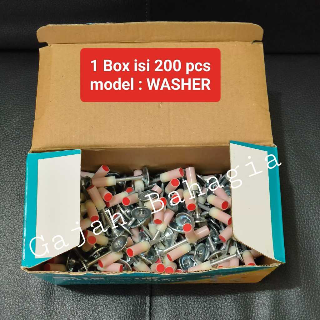 Paku beton Mesiu ramset gun Washer isi 200 pcs Nails Paku