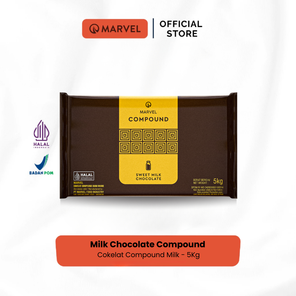 Marvel Milk Compound Chocolate - Cokelat Compound Milk Blok 5kg