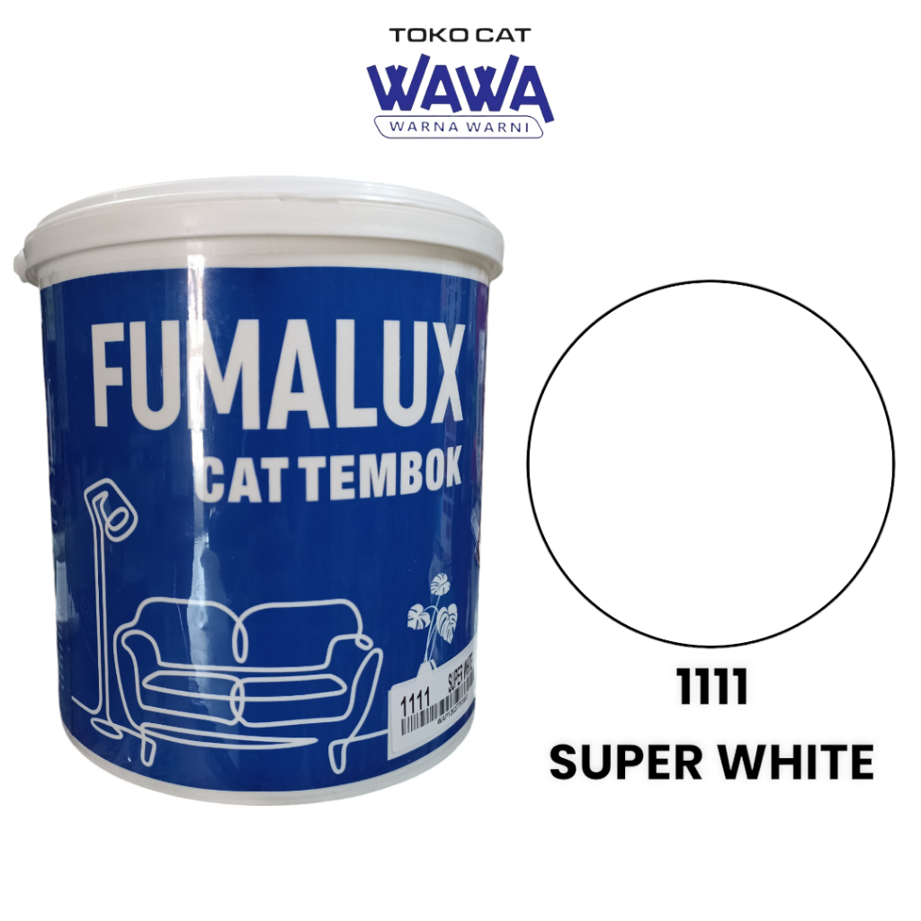 cat tembok fumalux 20kg super white 1111 sanlex