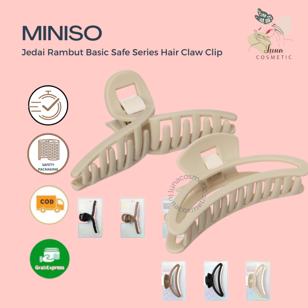 Miniso Jedai Rambut Basic Safe Series Hair Claw Clip
