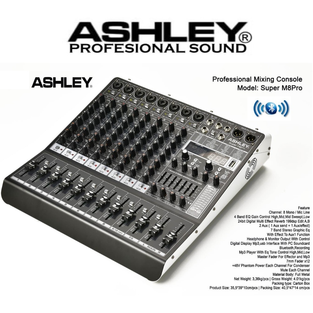 Mixer Ashley Super M8 Pro (8 Channel)