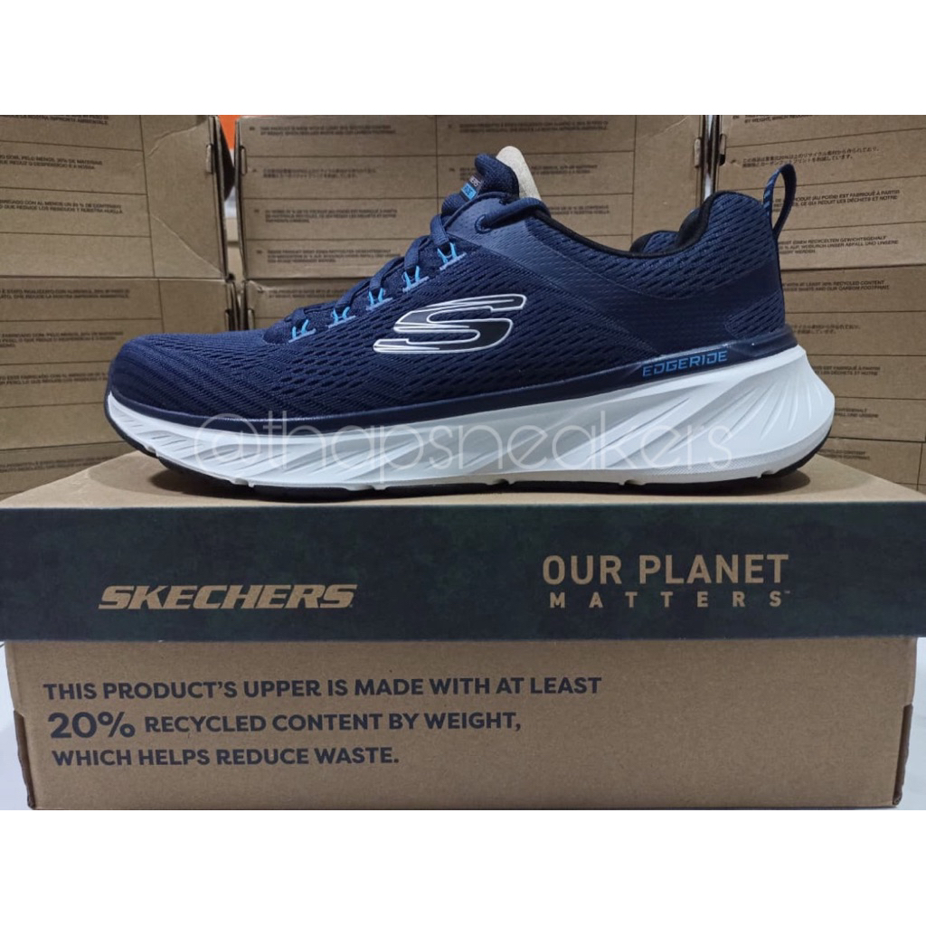 Sepatu Pria Skechers Edgeride - Contention Navy/Blue Original PT MAP Resmi