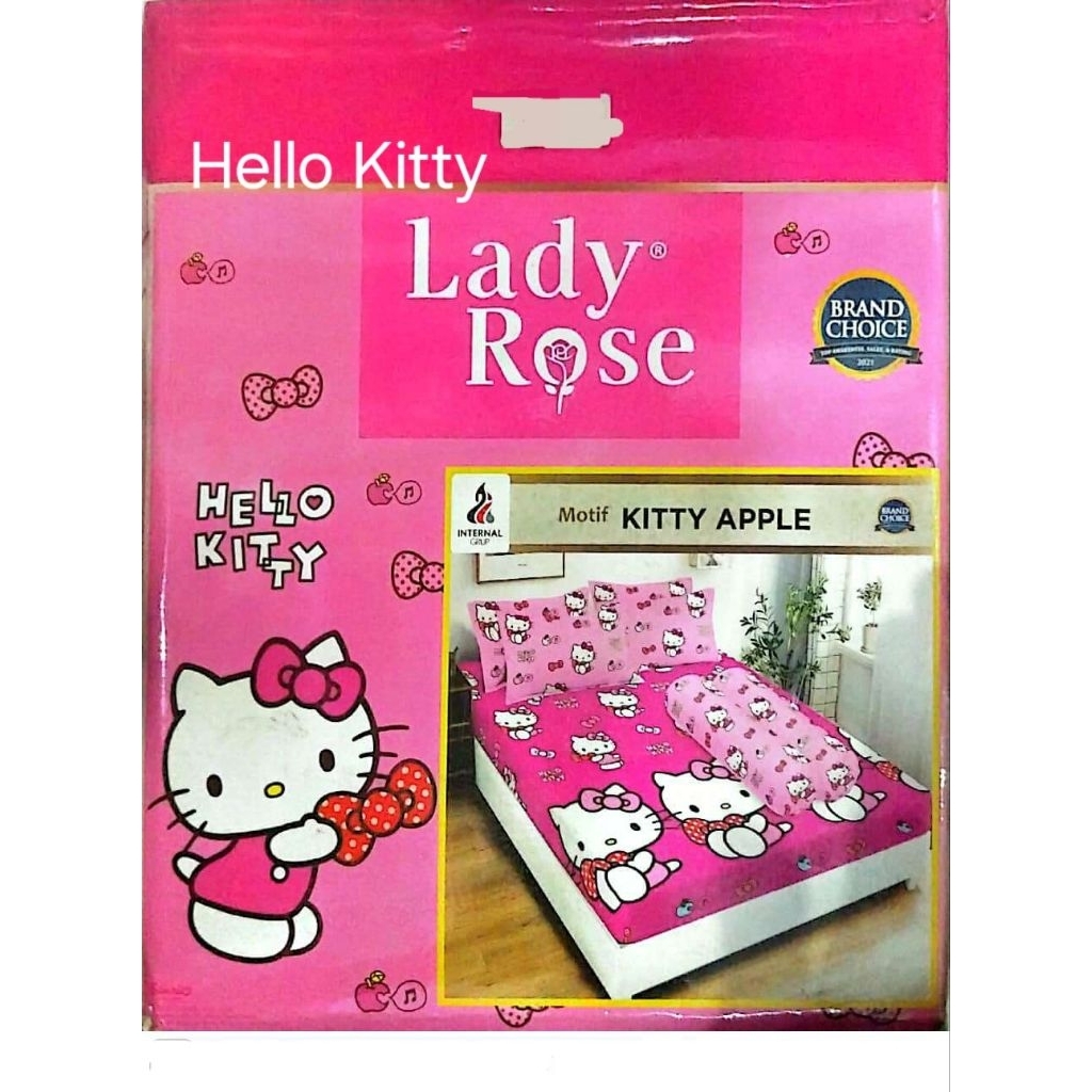 Sprei Lady Rose  Motif / Karakter Queen B2 / King B2 Fitted Sheet 180x200 / 160x200. Alas Kasur Tidu