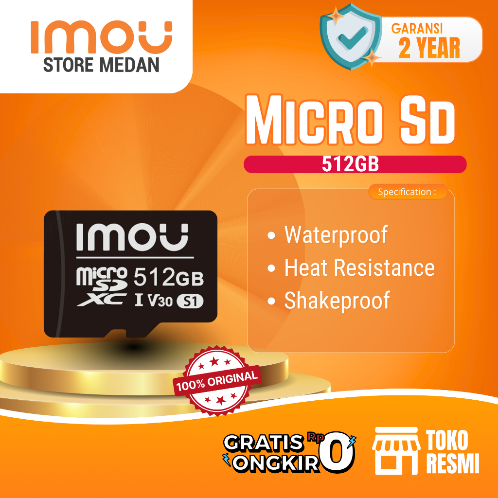 IMOU MicroSD Card 512GB Kartu Memori| Memory Card HP| CCTV Class 10