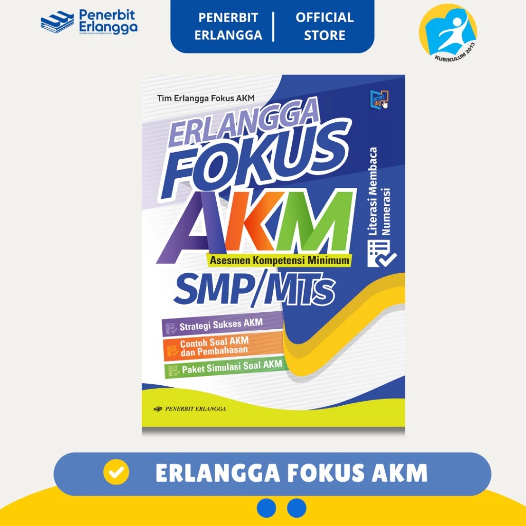 Buku Soal - Erlangga Fokus AKM SMP/MTs - Tim Erlangga Fokus AKM - Erlangga