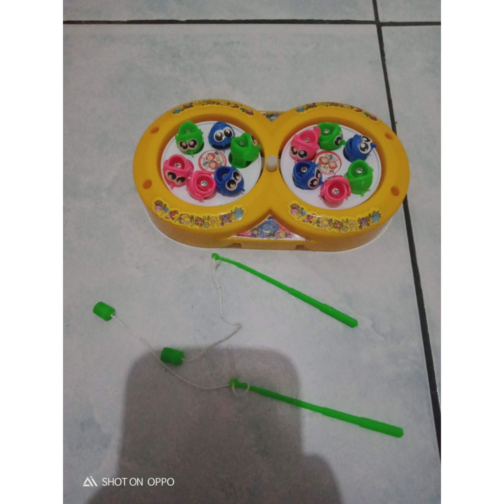 preloved mainan memancing 2 pancingan