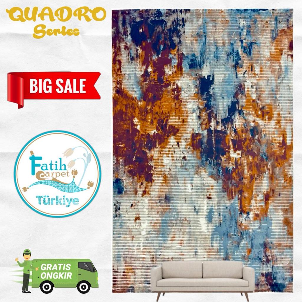 Karpet Minimalis Quadro Import Turki - 7898A
