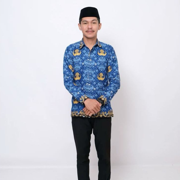 Kavari - Baju Kemeja Batik Korpri Pria Terbaru - Baju Guru Lengan Panjang Batik Guru - Karen