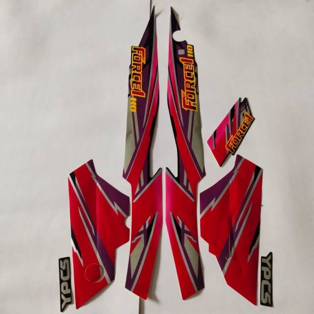 Striping stiker body motor yamaha force 1 one 1993 stiker list bodi motor force 1 tahun 1993