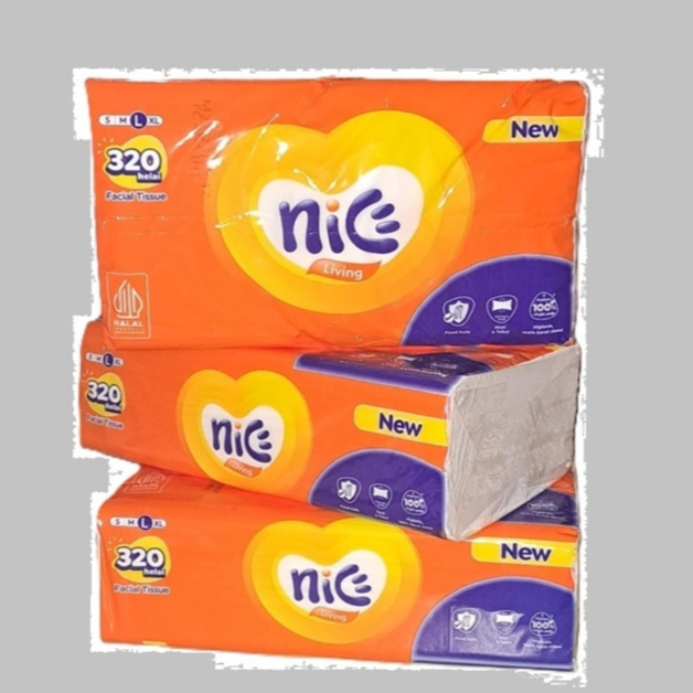 [ 1pcs ] Tissue Nice 320 sheet tisu nice ukuran kecil size L tisu facial serbaguna