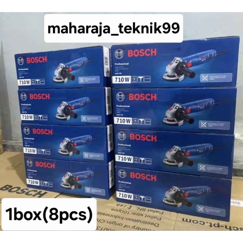 1BOX(8PCS)BOSCH MESIN GERINDA GWS 700/BOSCH Mesin Gerinda Tangan 4"Inchi GWS 700 710W - Bosch GWS 70
