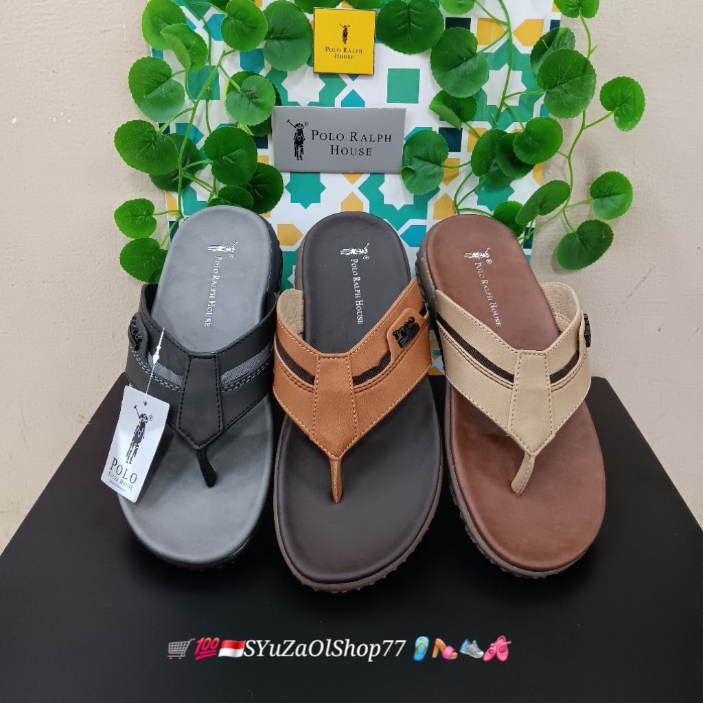 [Bisa COD/100% Original/Art HILLO 01] Sandal Pria POLO RALPH HOUSE/Sandal Casual Pria/Sandal Slide/S