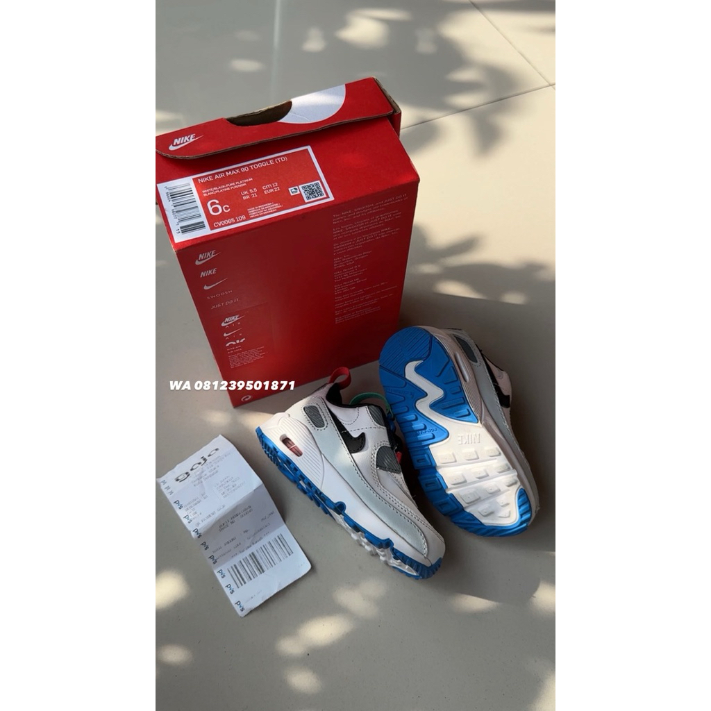 Preloved Sepatu Anak Nike Air Max 90 Toggle (TD) Original store
