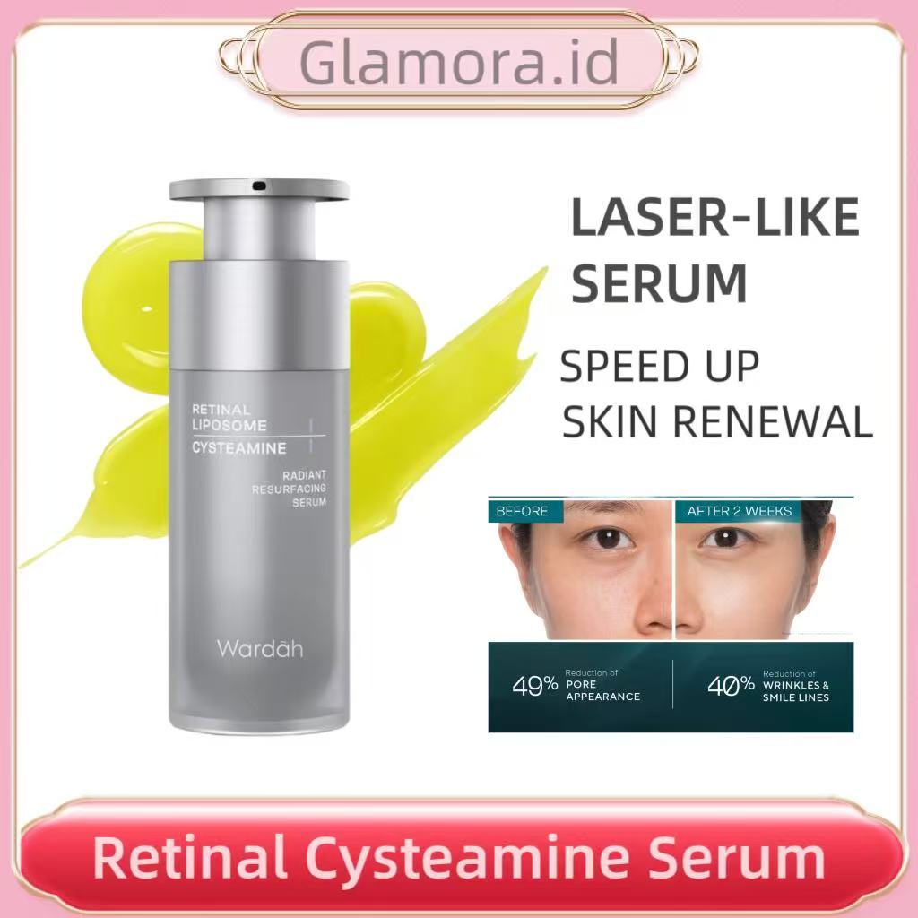 Wardah Radiant Resurfacing Retinal Cysteamine Serum 30 ml - serum mencerahkan wajah, serum brighteni