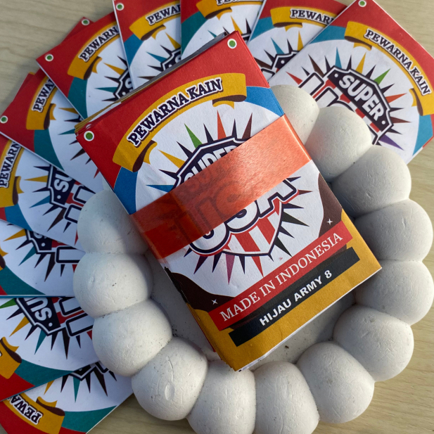 Wantex SUPER USA Warna HIJAU ARMY PEKAT Permanen Pewarna HIJAU TENTARA HIJAU TUA Tekstil Kain Jeans 