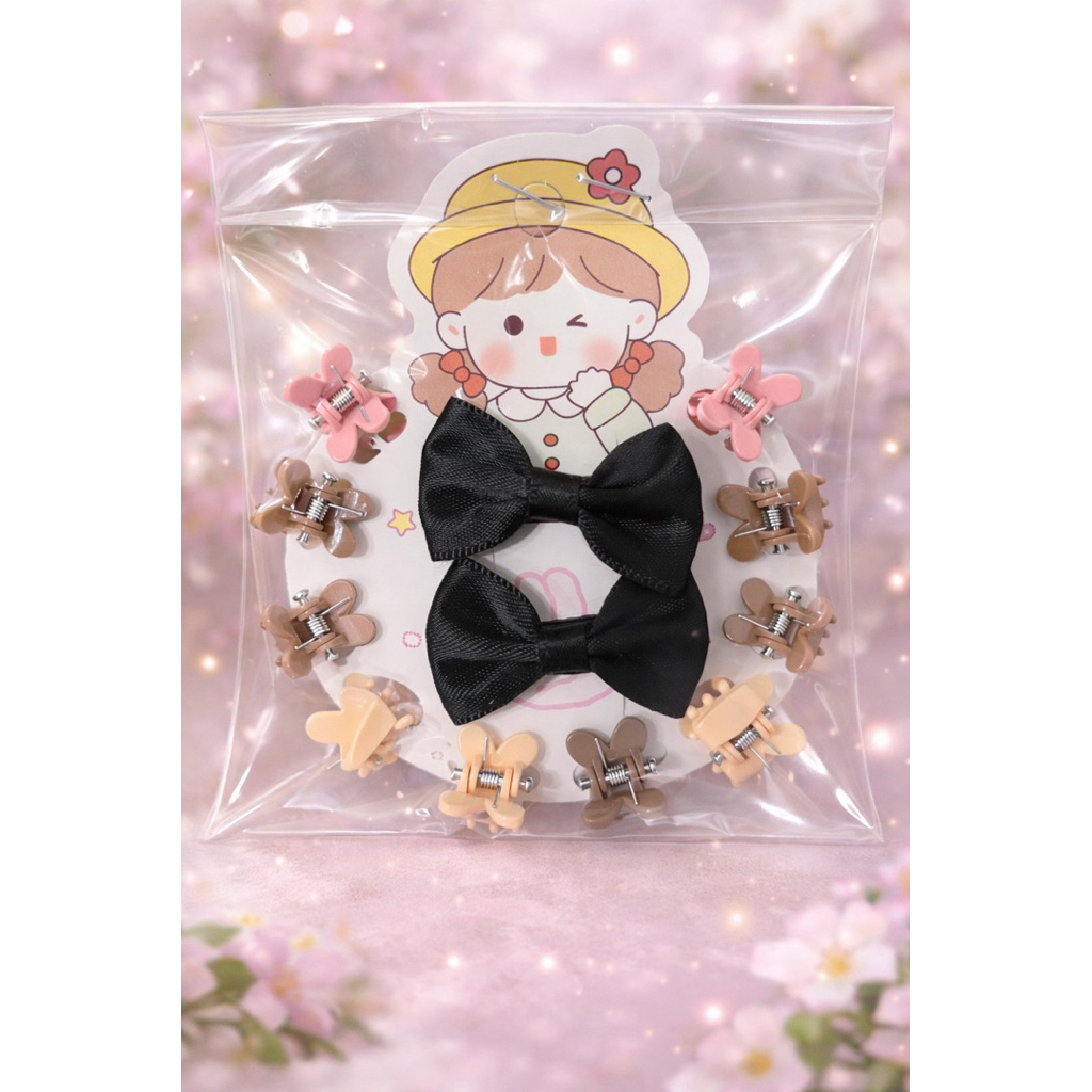 Jepitan rambut pita hitam