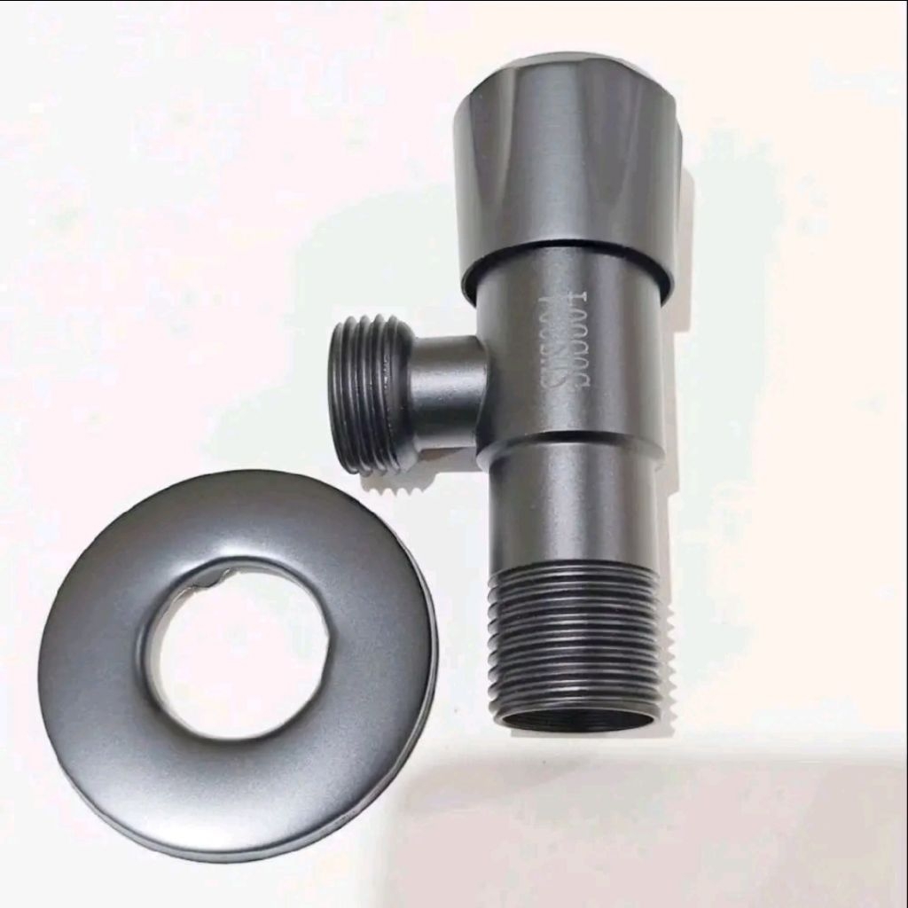 Stop Kran Stainless Steel SUS 304 Tebal Hitam /Stopkran air Hitam