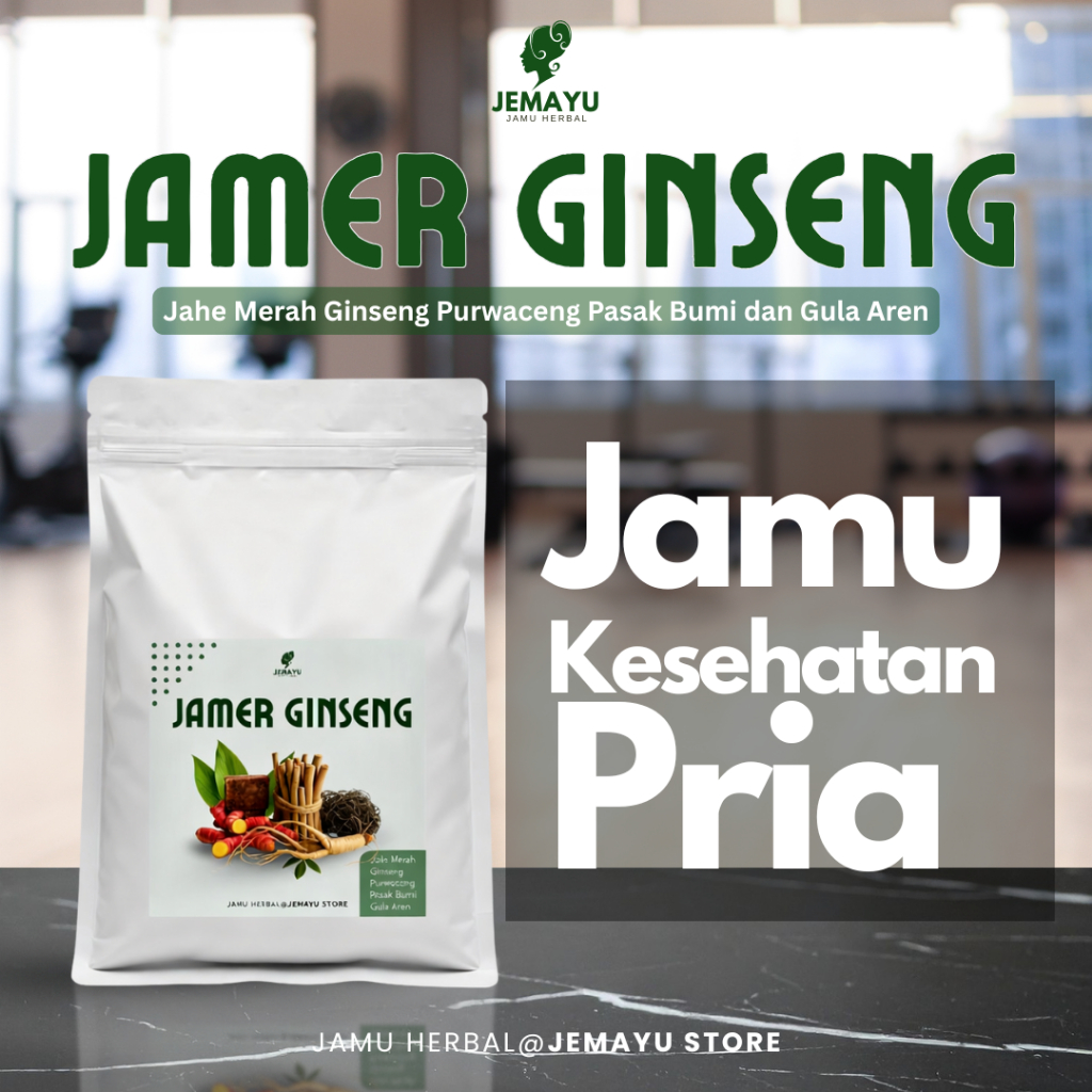 Jamu Jahe Merah Ginseng Purwaceng Pasak Bumi Gula Aren Bubuk Murni Jamu Kesehatan Stamina Pria