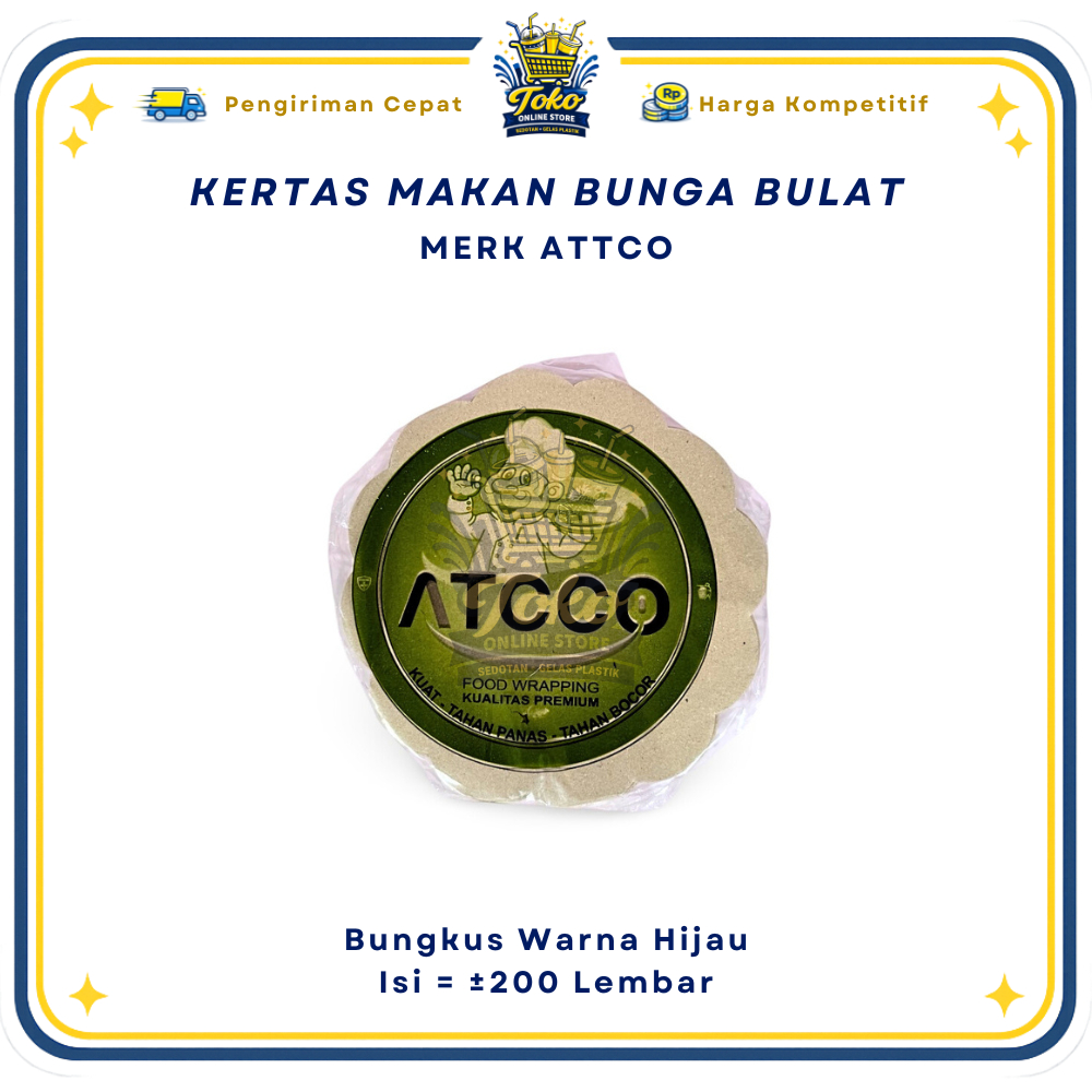 ATCCO KERTAS NASI BUNGA BULAT 25x25/27X27