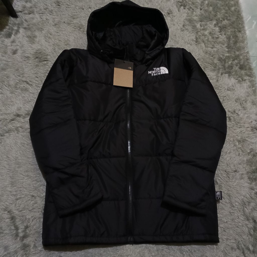 Jaket Puffer Tnf size M LD 108 P 67 cm hiking Outdoor warm hipotermia tebal Second Original