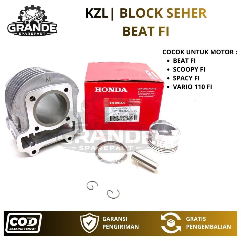 KZL BLOK SEHER SCOOPY FI / BLOCK SEHER SPACY FI / PISTON SCOOPY FI MOTOR HONDA BEAT FI / BLOCK SEHER