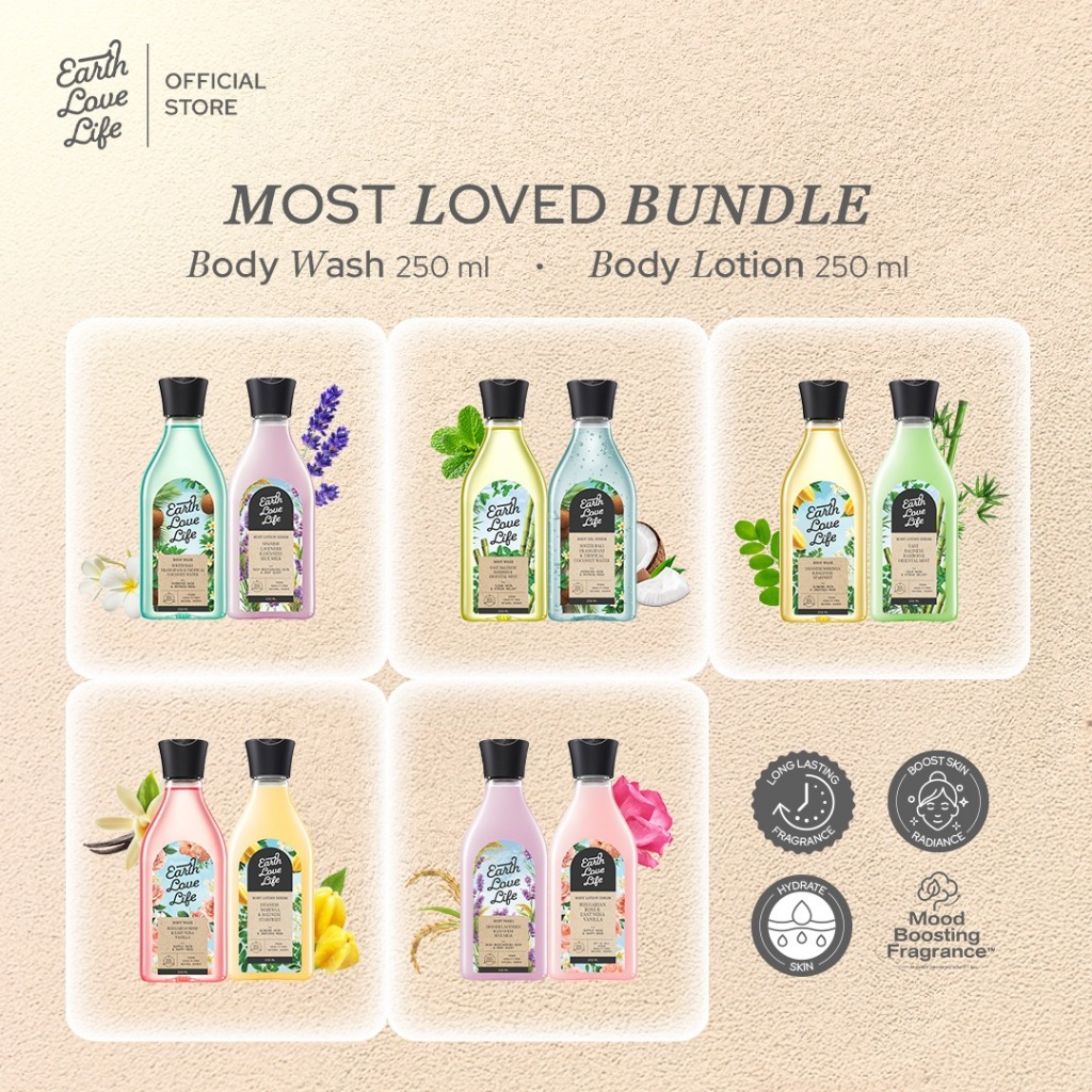 [MOST LOVED BUNDLE] Earth Love Life Body Wash & Body Lotion 250ml | Body Care Favorite | Sabun Mandi