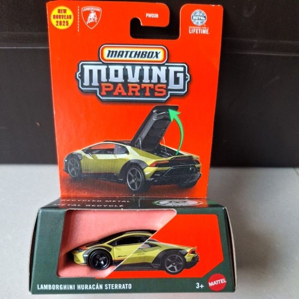 lamborghini huracan sterrato matchbox moving parts gold