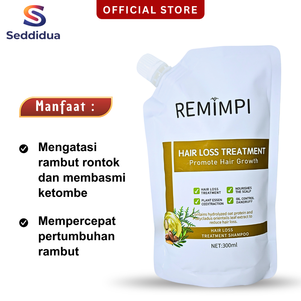 REMIMPI Hair Loss Treatment Shampoo Remimpi Original Penumbuh Rambut Shampo Anti Ketombe