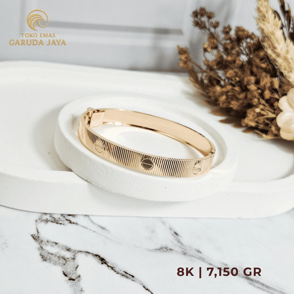 GELANG AVELINE 8K | GELANG EMAS 8K | GELANG 7 GR