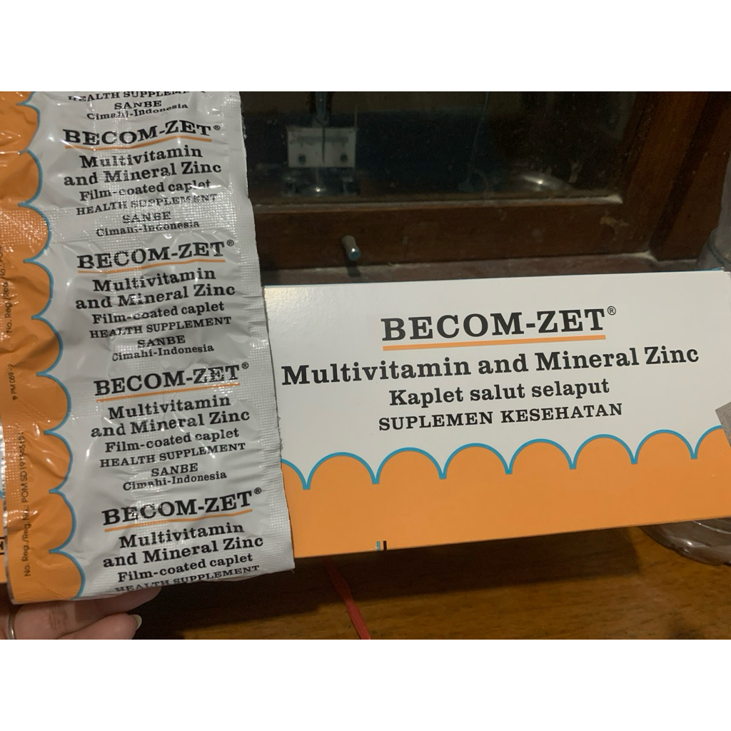 BECOM-ZET Multivitamin Tablet dengan Zinc untuk Daya Tahan Tubuh