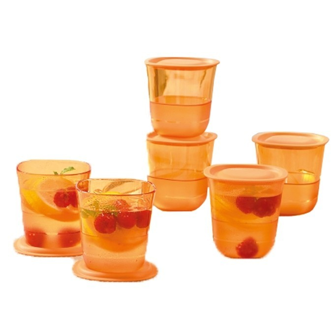 Tupperware Crystalline Low Glass 4pcs