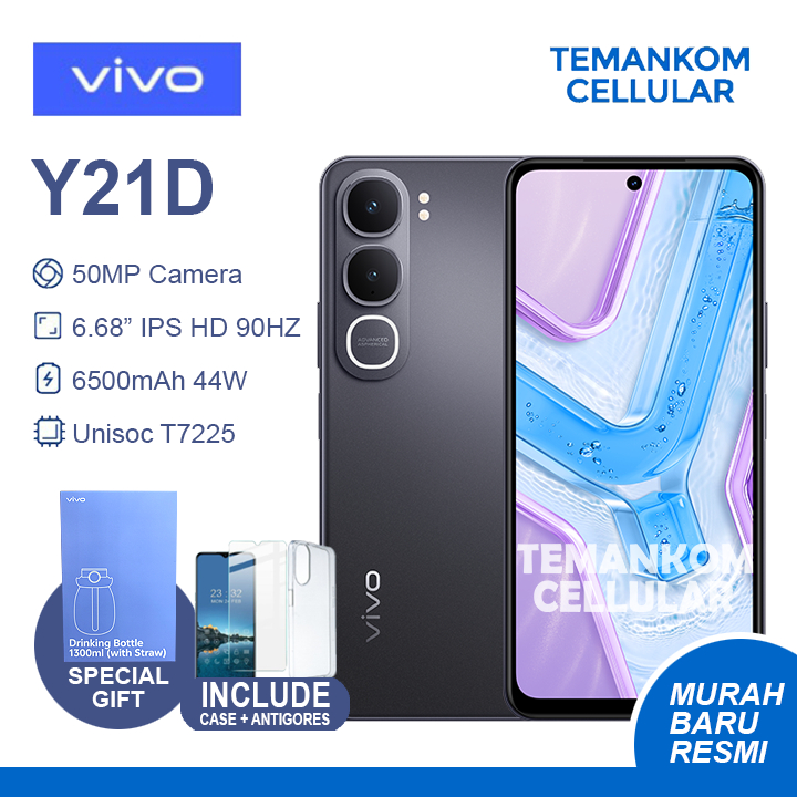 Vivo Y21D RAM 16GB 8+8 Extend RAM 8/128 8GB 128GB Extend RAM 8GB VIVO Y21 D Baru Murah Garansi RESMI