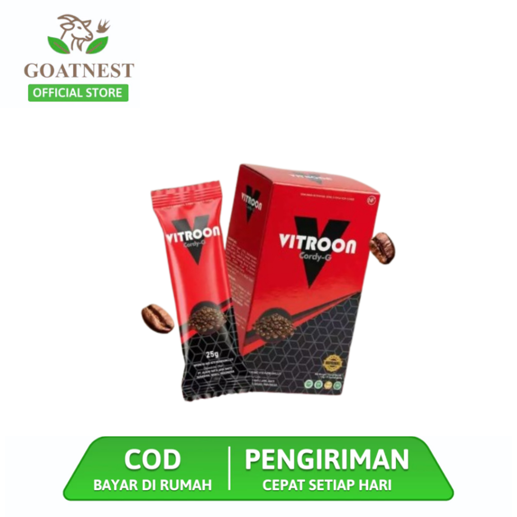 Vitroon Cordy-G Formula Baru Lebih Joss Minuman Serbuk Berperisa Kopi 5 Sachet Kemasan Baru