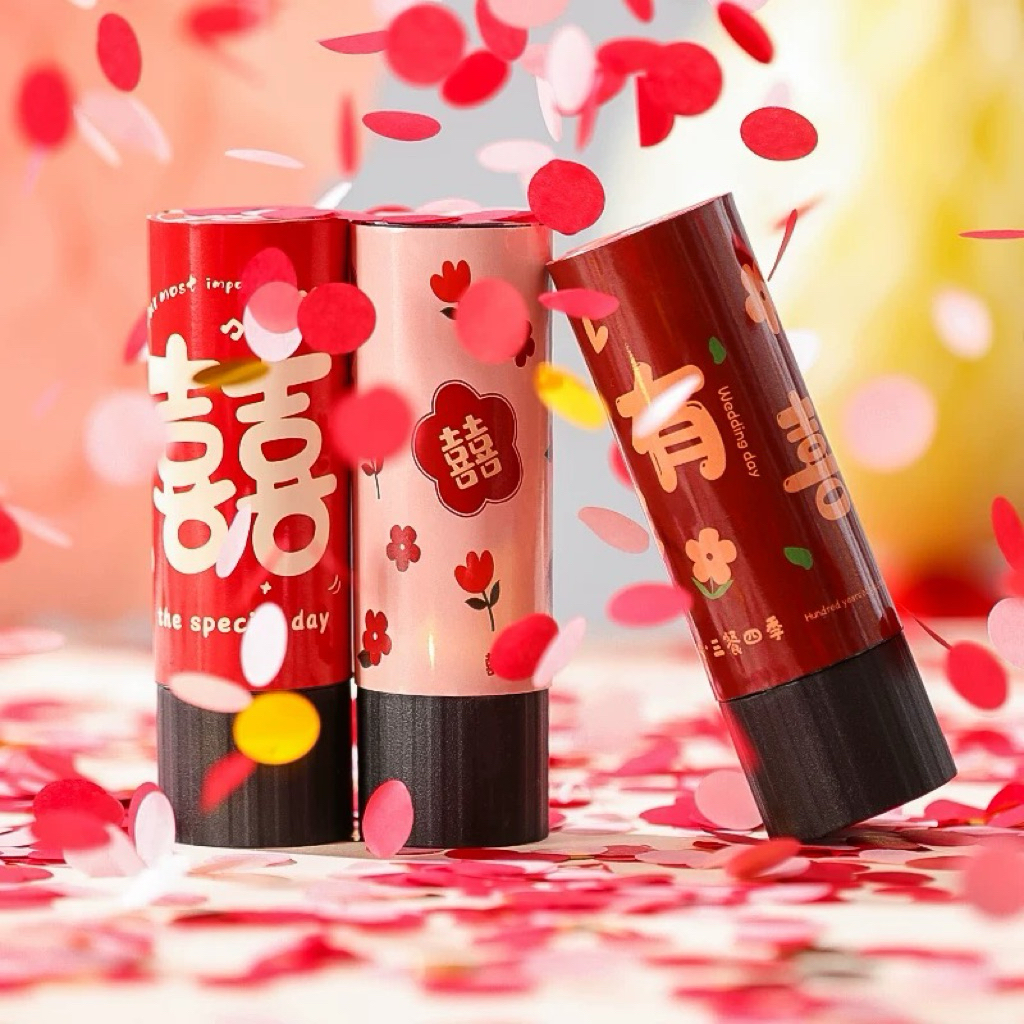 Petasan Tangan Confetti Tabung Mini Accessories– Confetti Pegangan Tangan | Dekorasi Pernikahan, Tun