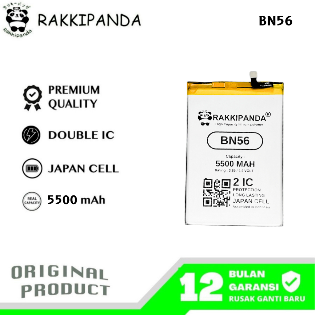RakkiPanda - BN56 Redmi 9A / Redmi 9C / Redmi 10A / Redmi A1 / Poco C3 / Poco M2 Pro Batre Batrai Ba