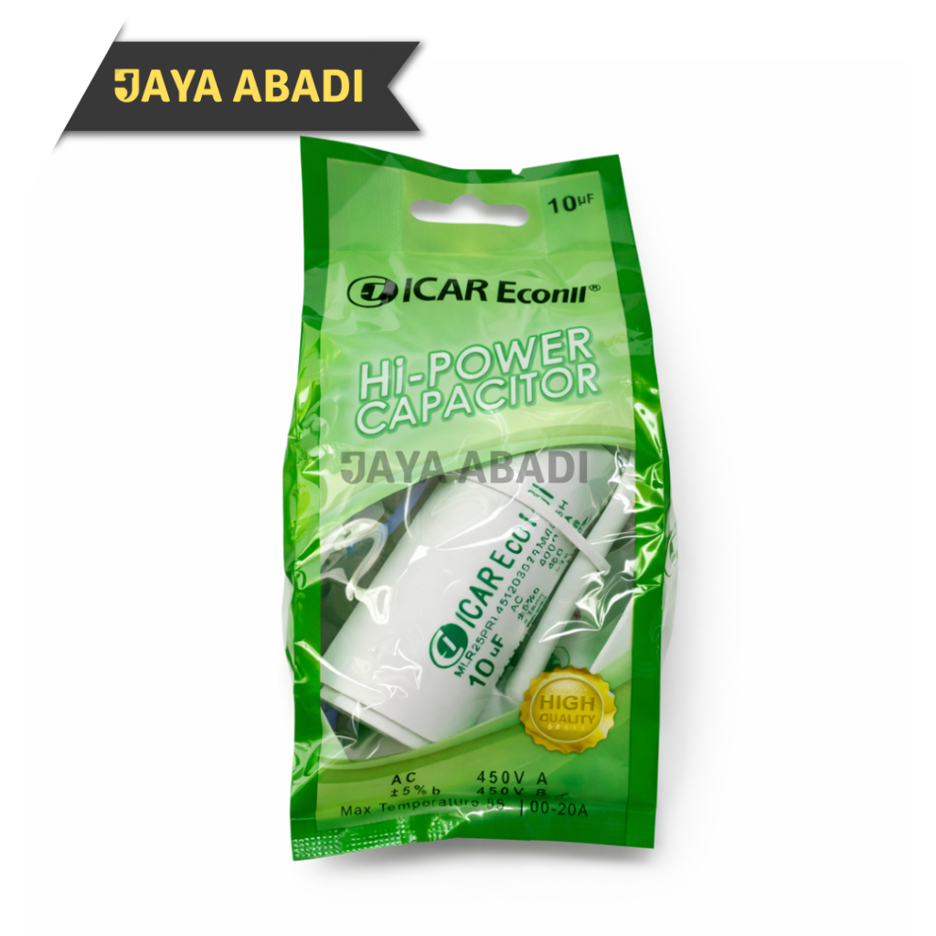 Rumahleha Kapasitor Icar Ecofil Original, 8Uf 10Uf / Capasitor Icar Ecofill Original, 8Uf 10Uf