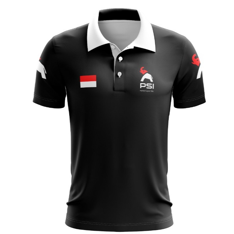 PSI // Kaos Polo Partai solidaritas Indonesia PSI Partai Super Tbk Logo baru 2025
