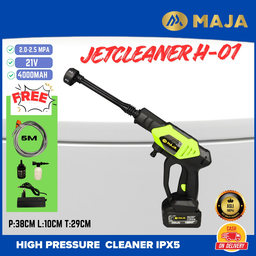 Jet Cleaner MAJA H-01 Mesin Cuci Mobil Alat Cuci Motor Dan Mobil Tekanan Tinggi Semprotan Kencang St