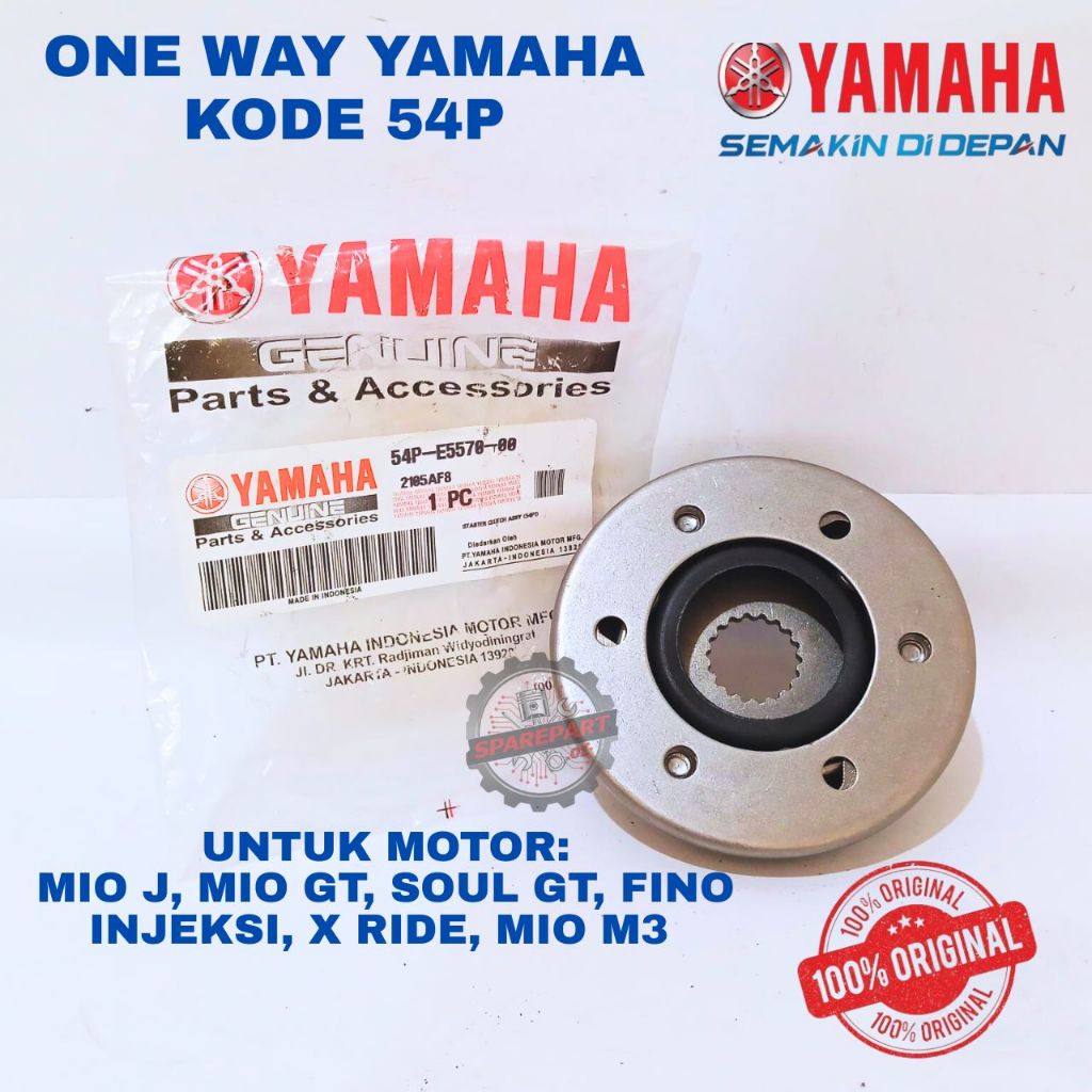 ONE WAY ORIGINAL YAMAHA KODE 54P MIO, ONE WAY MIO J, MIO GT, SOUL GT, FINO INJEKSI, X RIDE , MIO M3