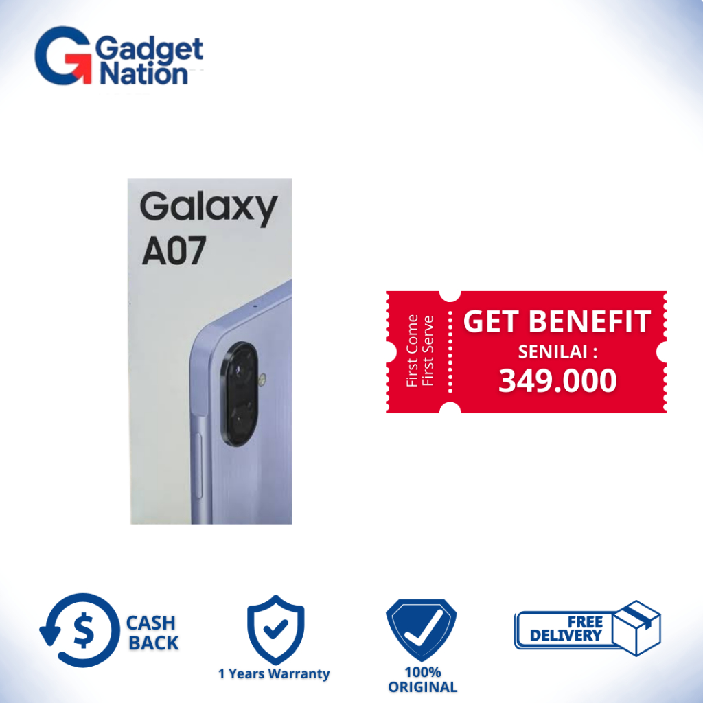Samsung Galaxy A07 4G/5G 4/64GB, 4/128GB, 6/128GB, 8/256GB Handphone | 6.7"inch | Helio G99 | Garans